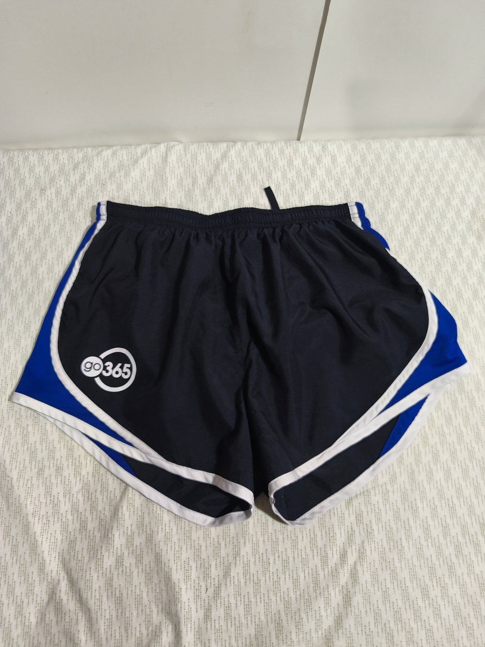 Sport-Tek Women's Navy Shorts with Blue and White Trim
